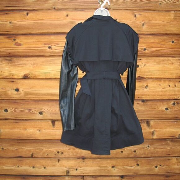 Preen by Thorton Bregazzi Black Trench Coat - Picture 7 of 8